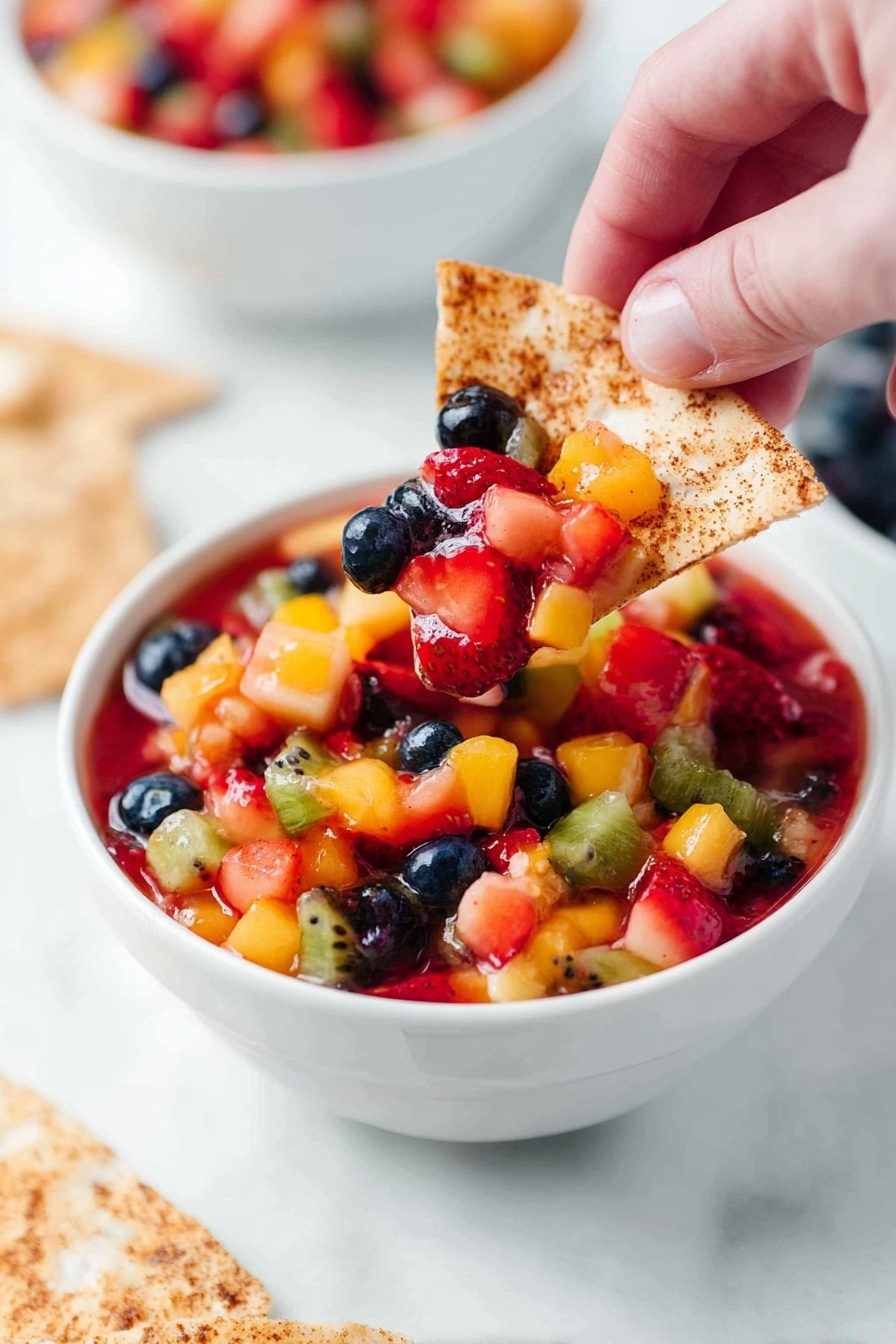 fruit salsa cinnamon chips - Serving Suggestion