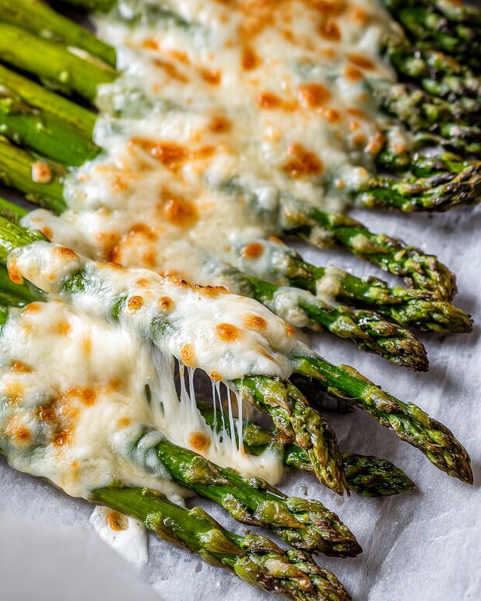 Cheesy Garlic Asparagus - Serving Suggestion
