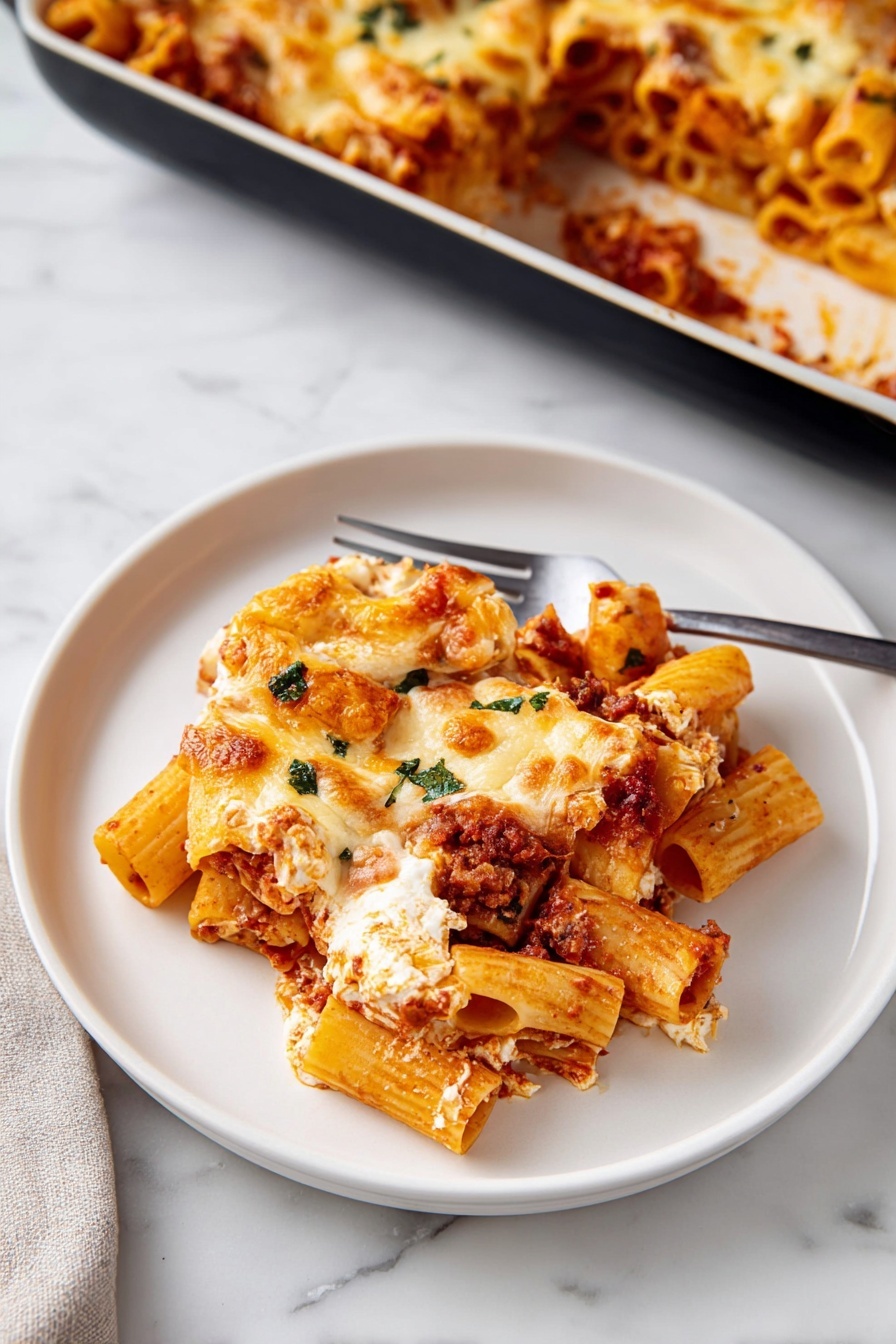 Cheesy Sausage Lasagna - Serving Suggestion