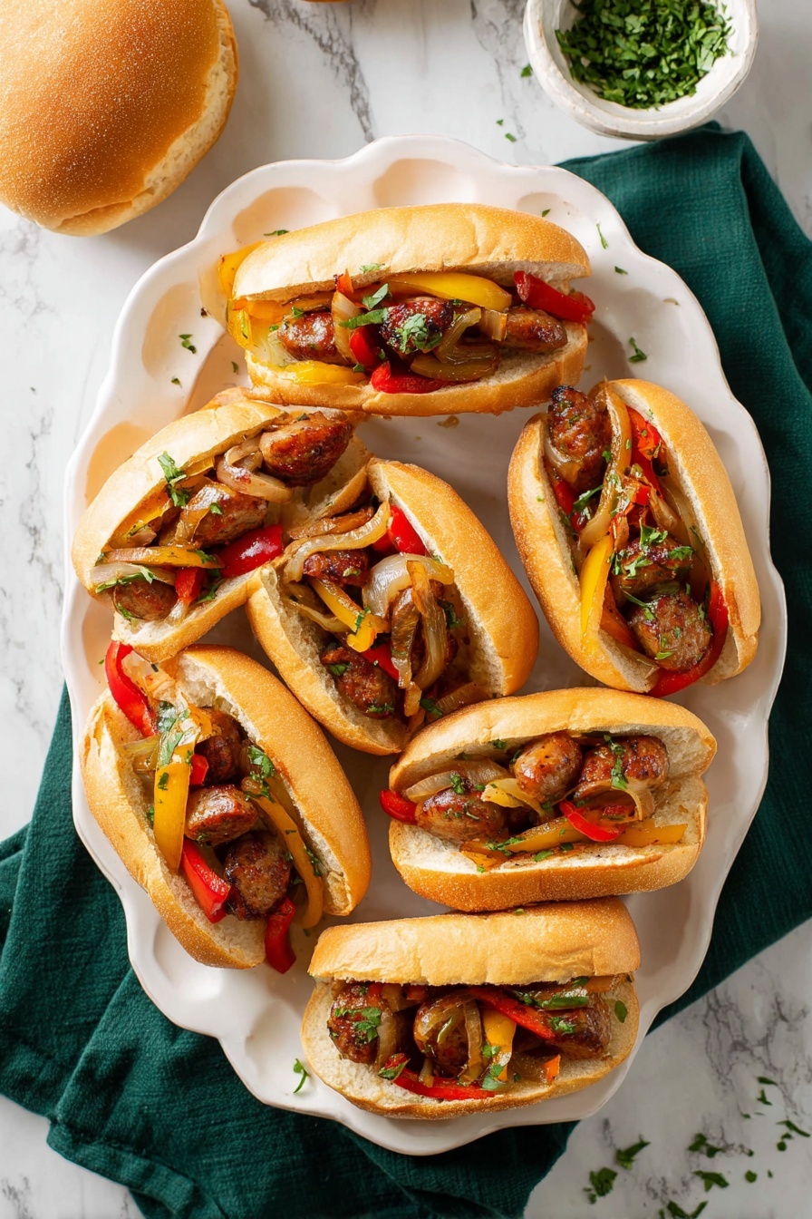 spicy sausage and peppers - Serving Suggestion