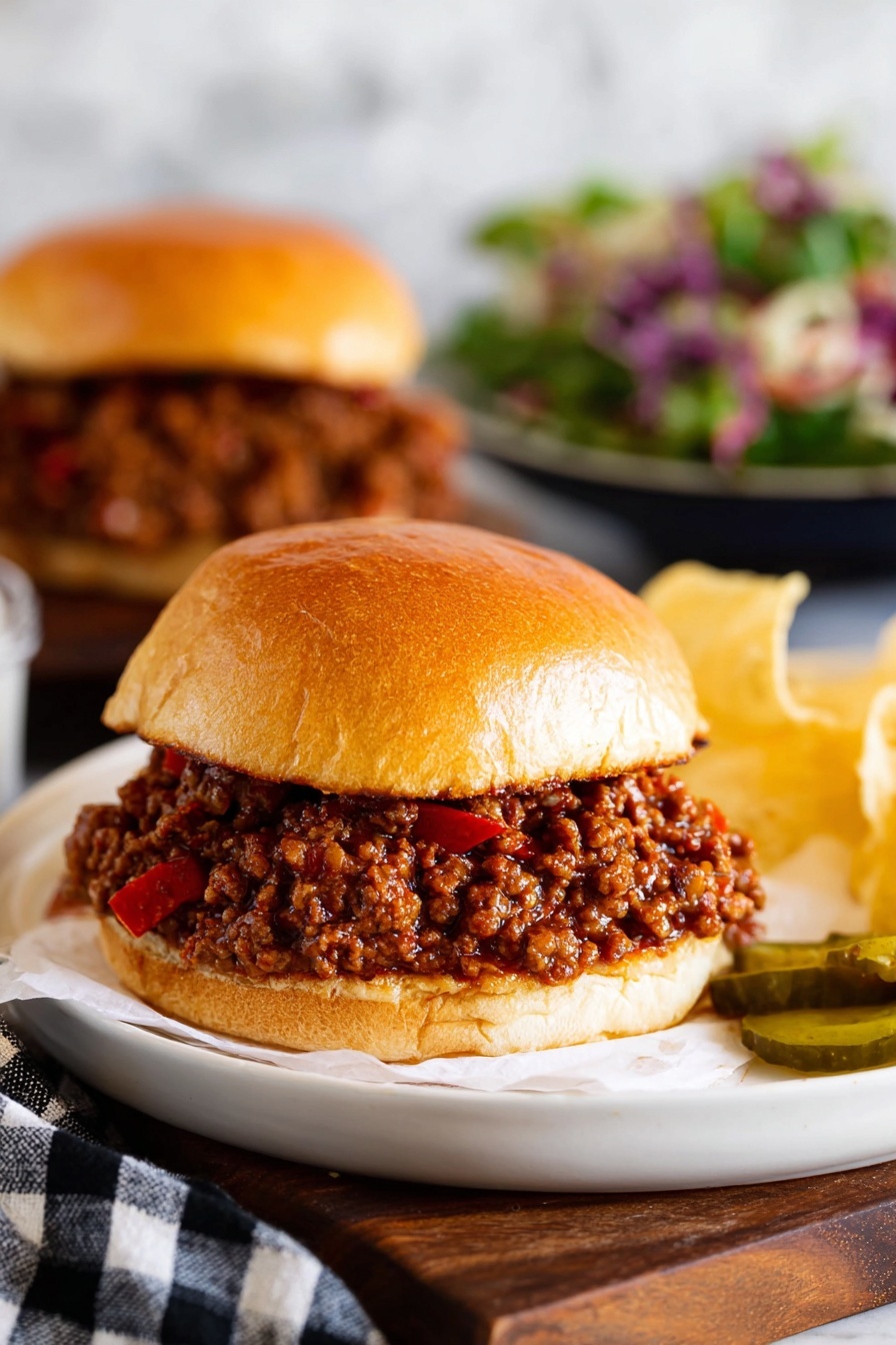 Homemade Sloppy Joes - Serving Suggestion