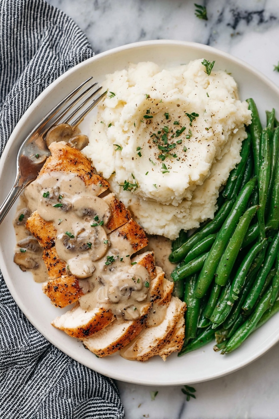 creamy mushroom chicken - Serving Suggestion