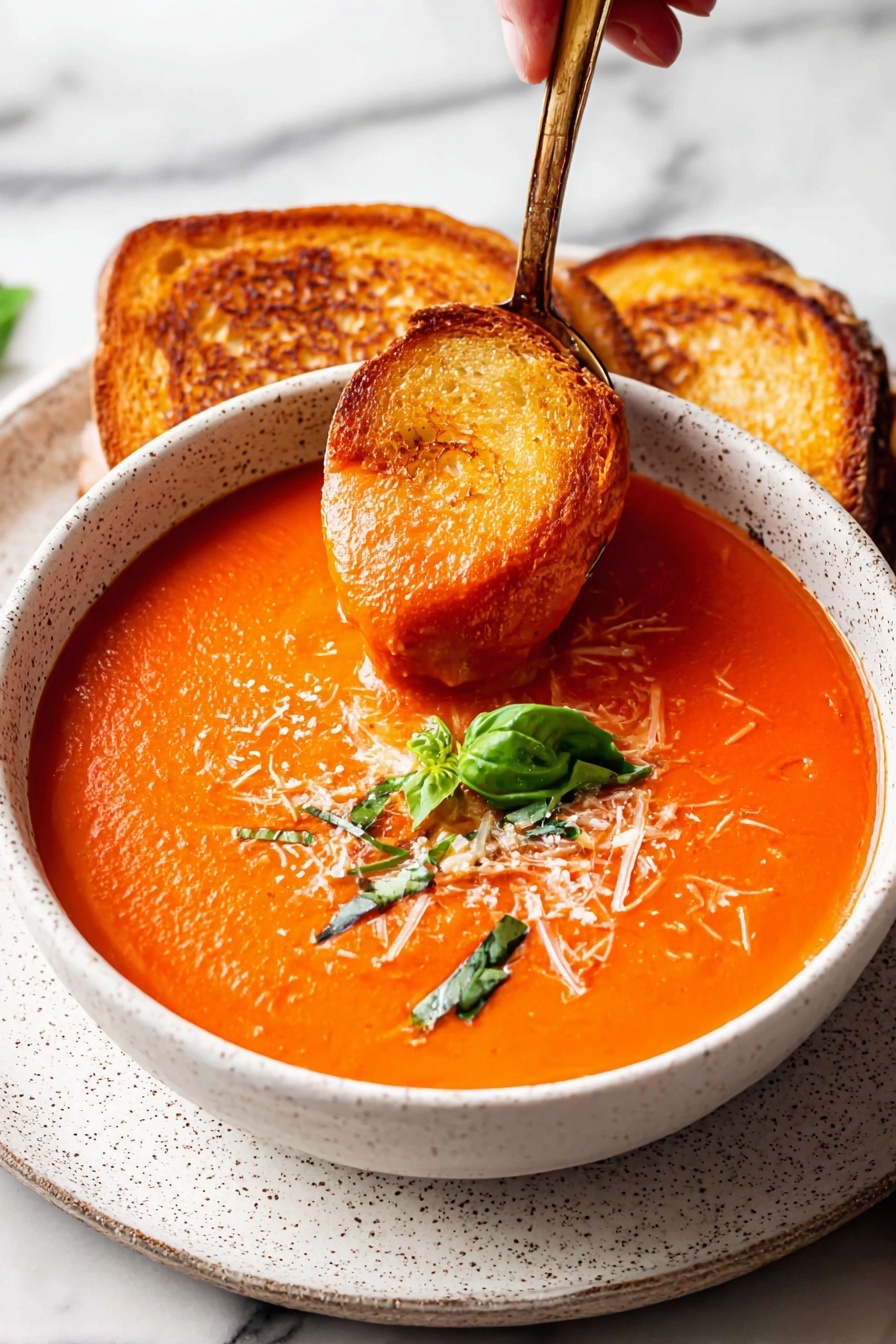Creamy Tomato Soup - Serving Suggestion