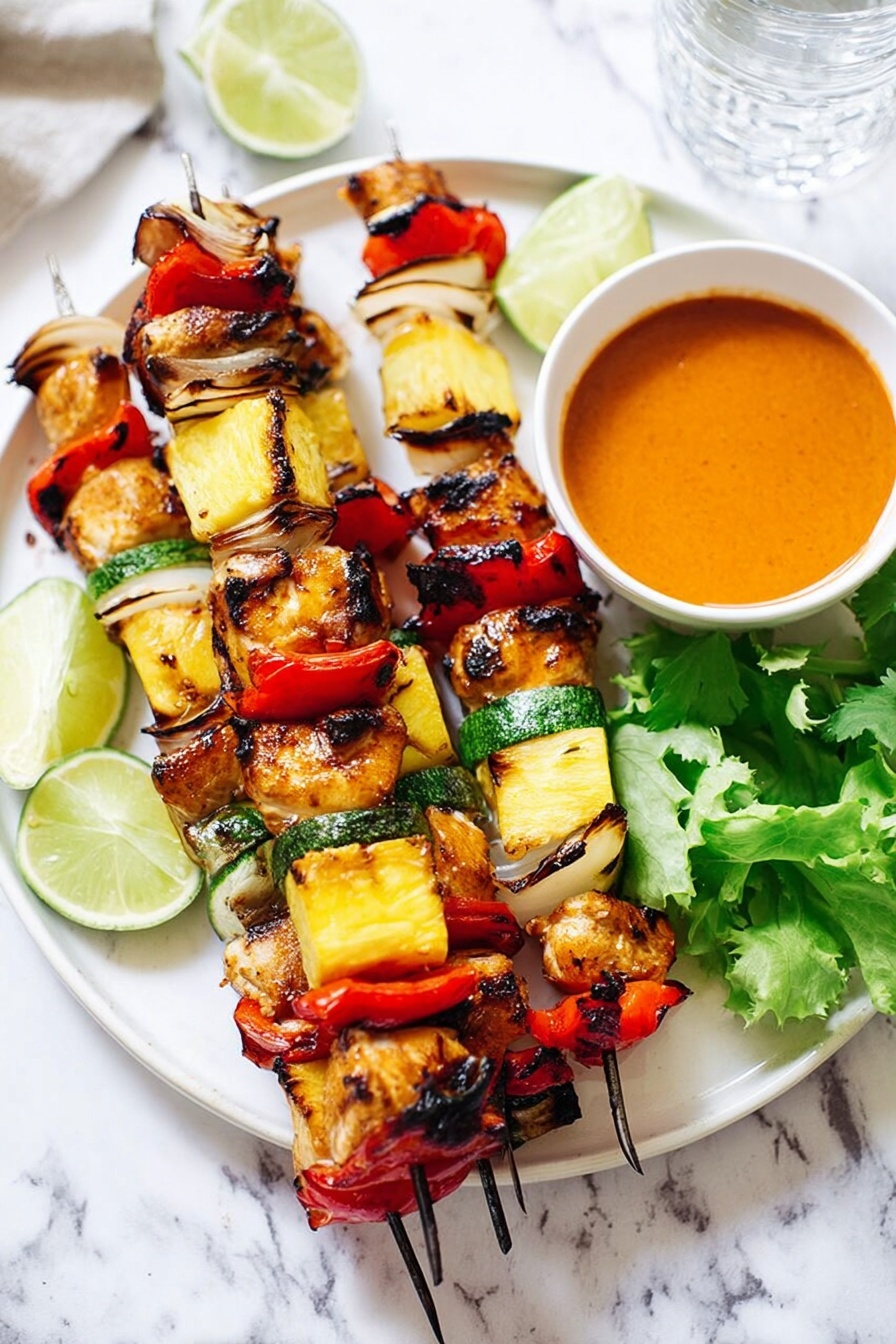 Grilled Chicken Kabobs - Serving Suggestion