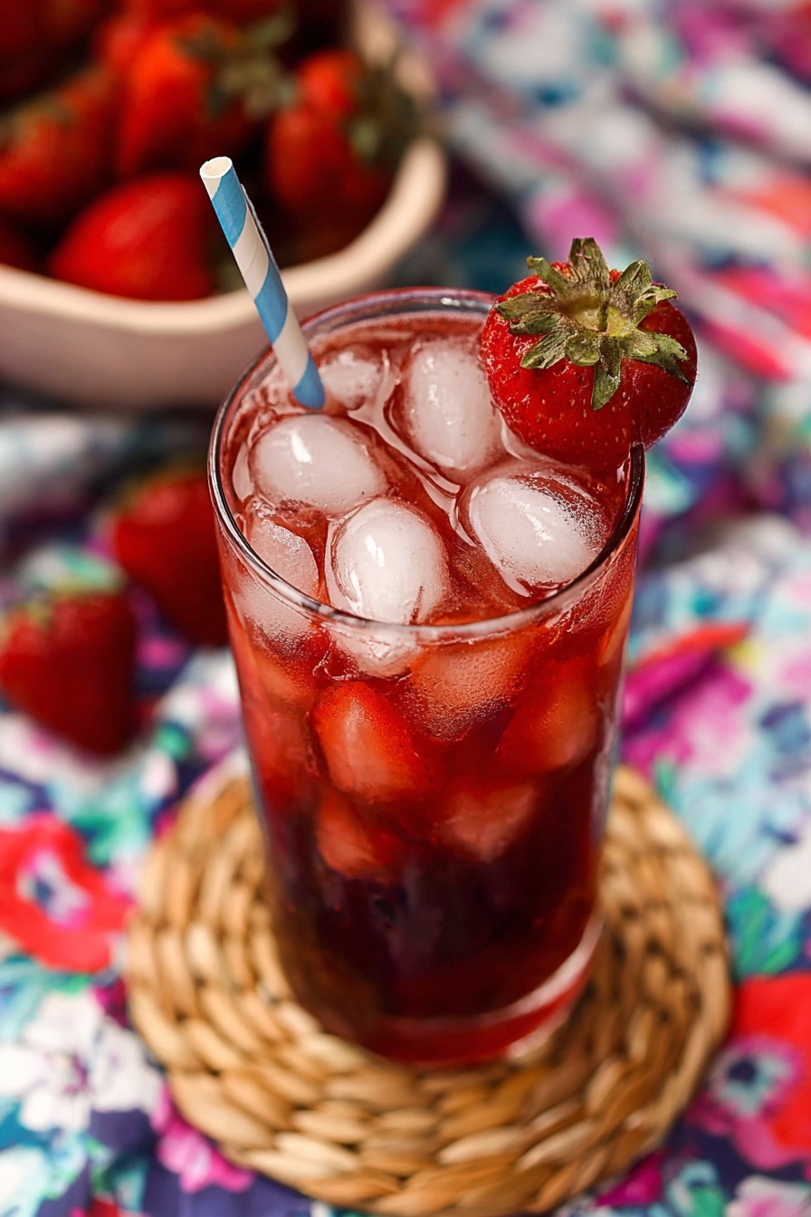 Strawberry Sweet Tea - Serving Suggestion