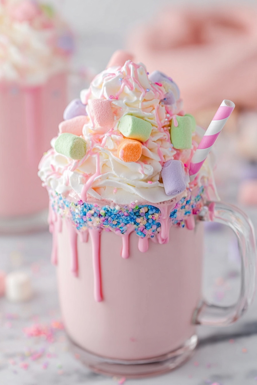 Unicorn Hot Chocolate - Serving Suggestion