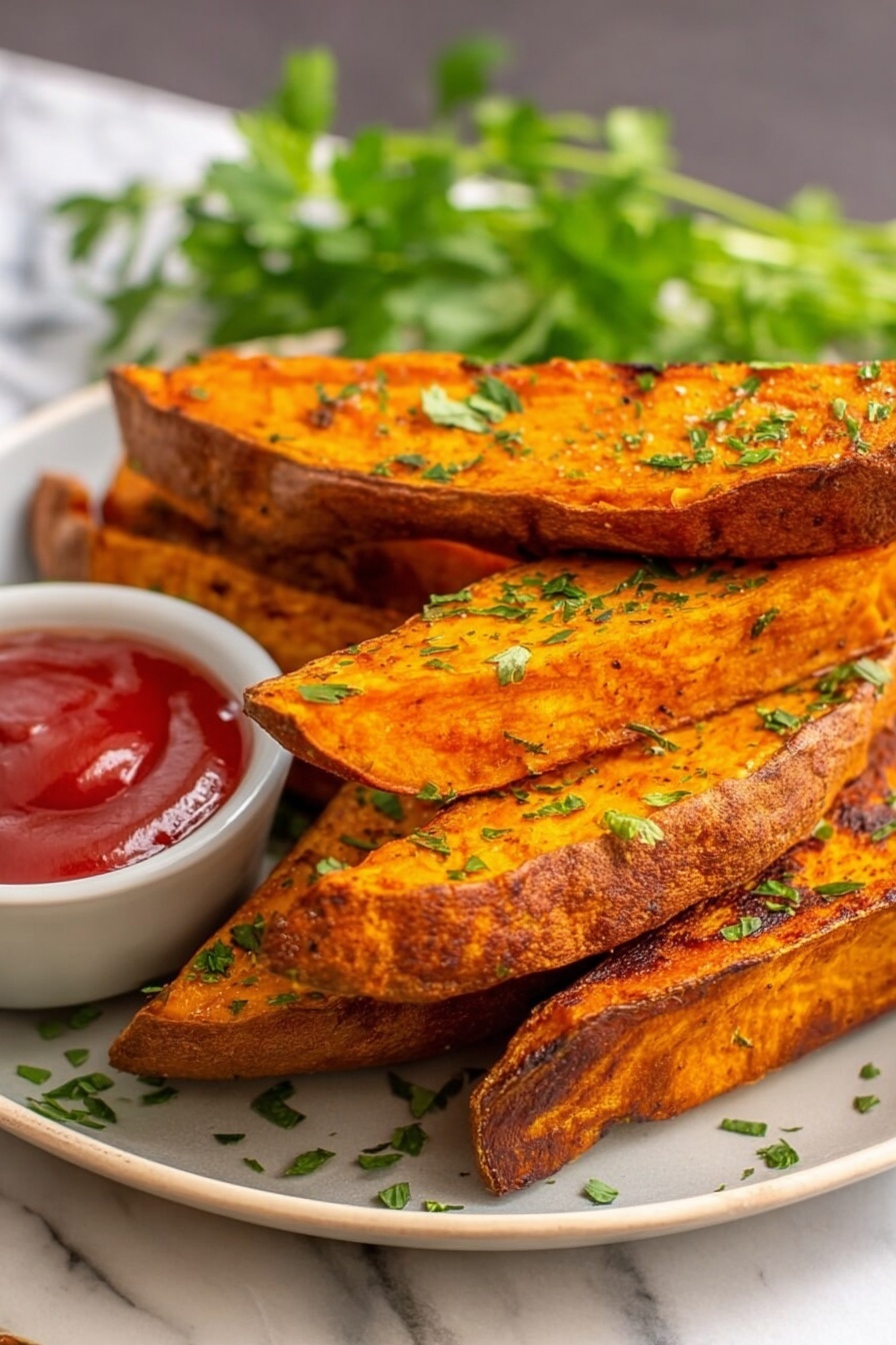 sweet potato wedges - Serving Suggestion
