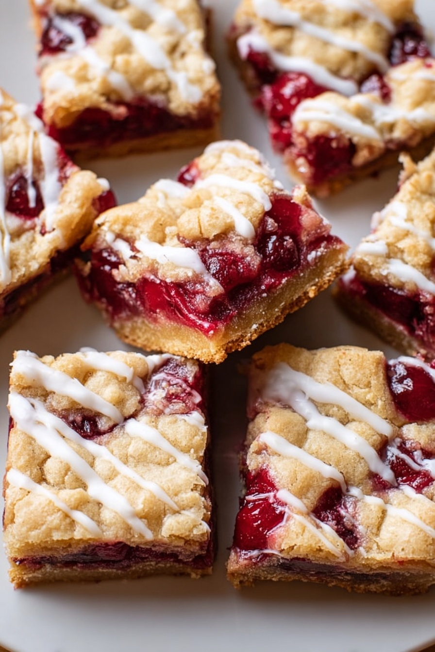cranberry crumble bars - Serving Suggestion