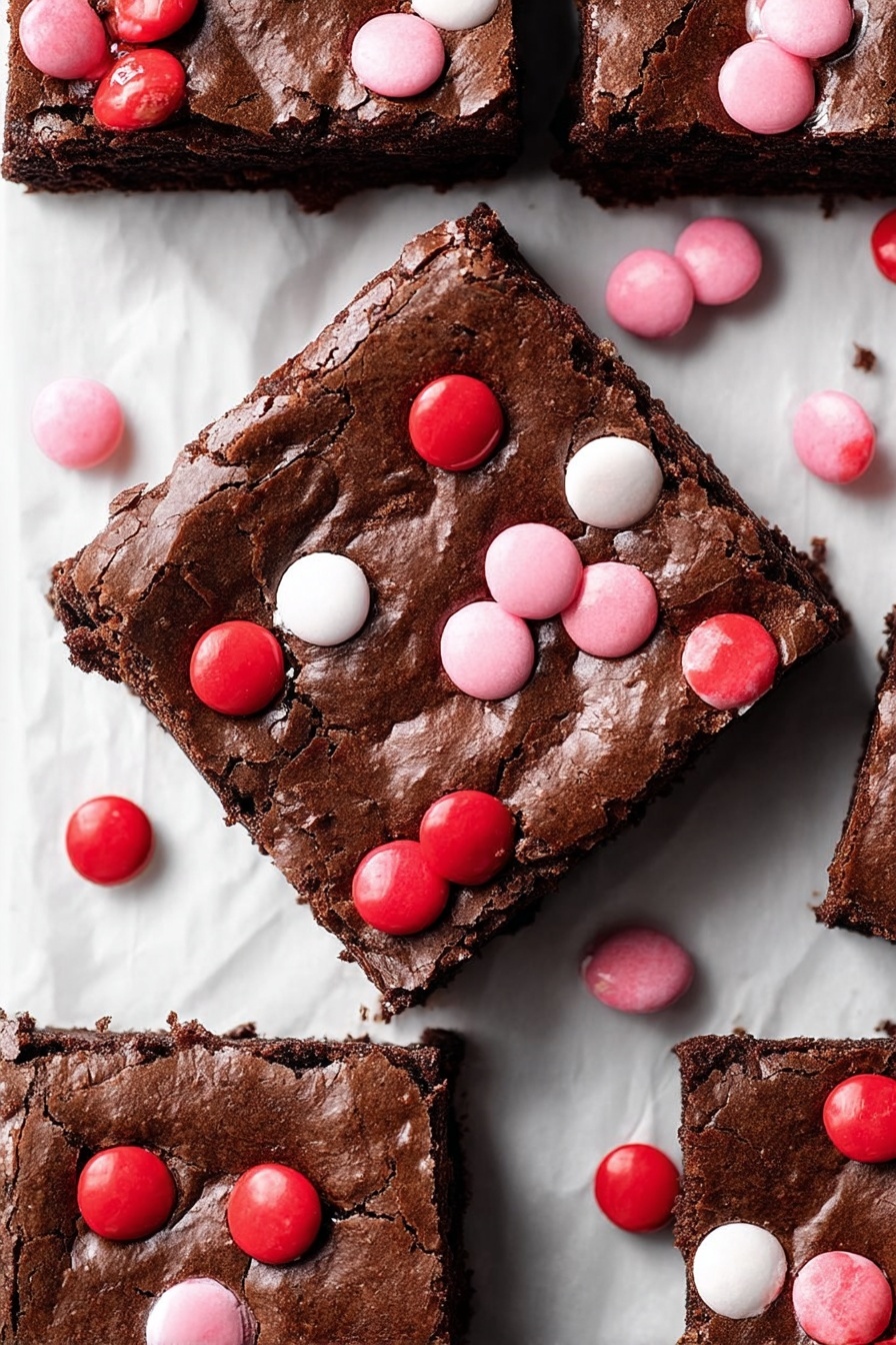 M&M Chocolate Brownies - Serving Suggestion