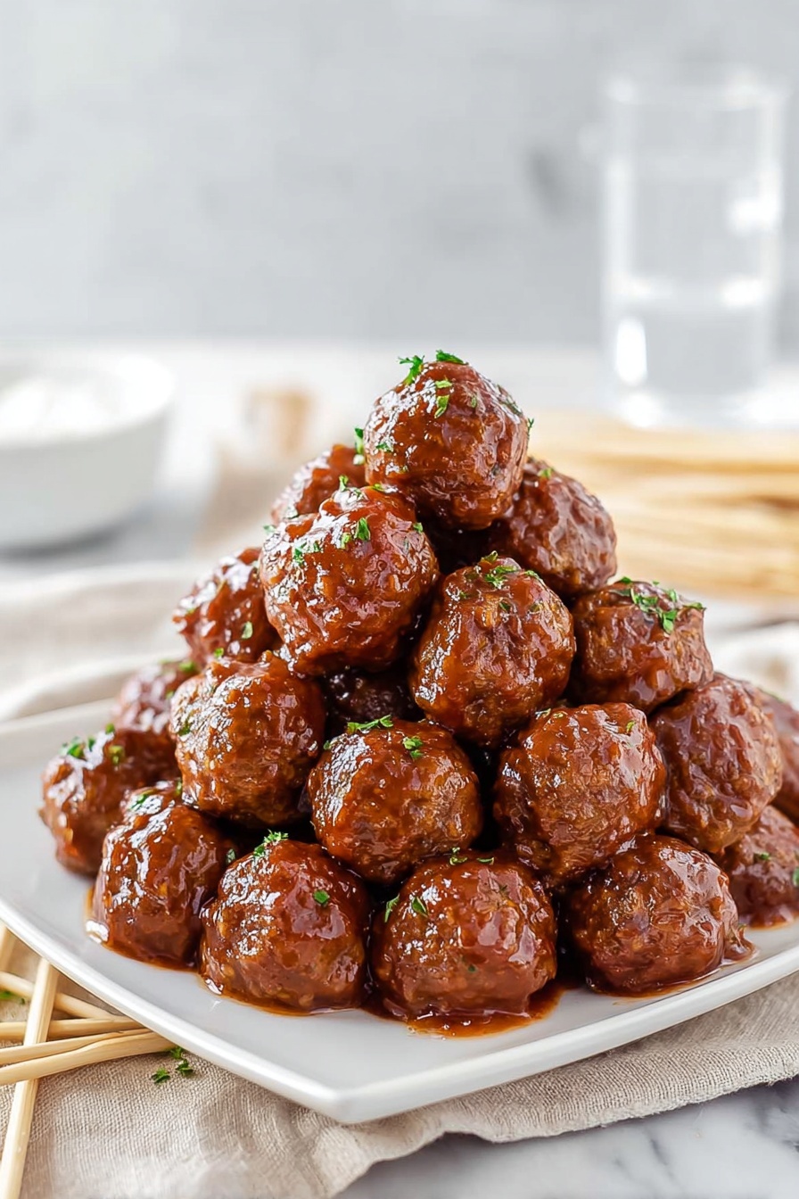 Buffalo Meatballs - Serving Suggestion