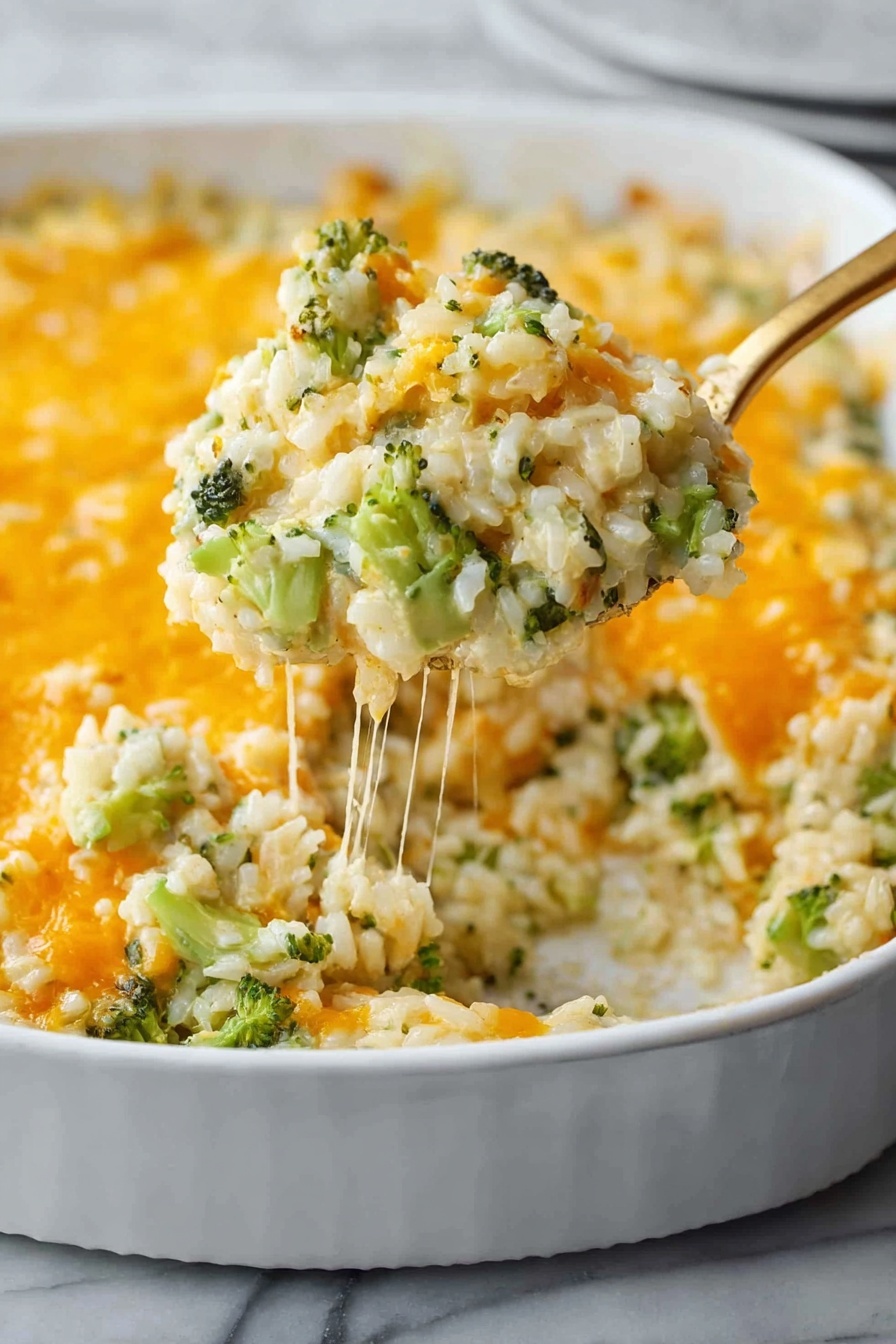 Cheddar Broccoli Rice - Serving Suggestion