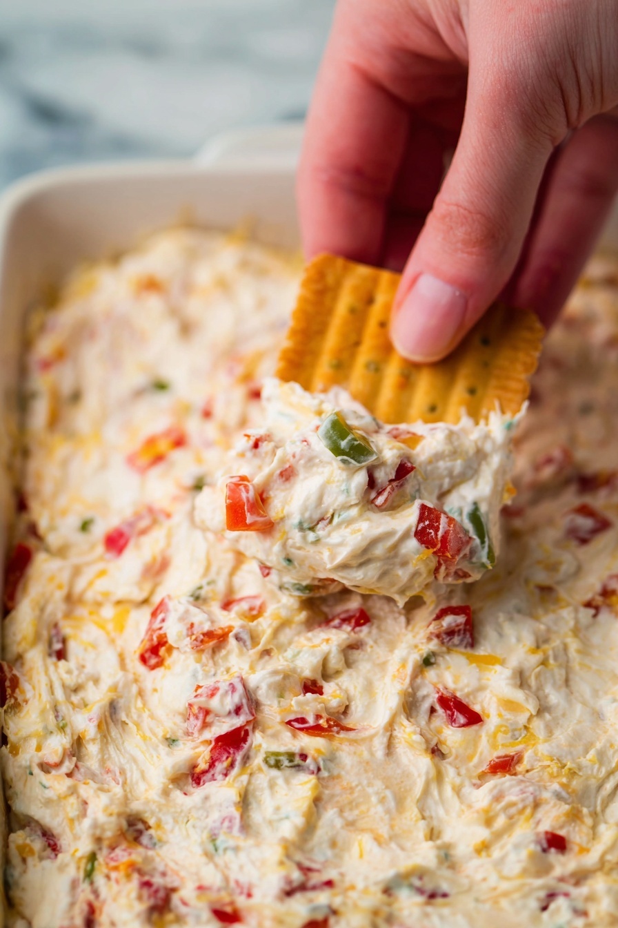 Cheddar Jalapeño Dip - Serving Suggestion