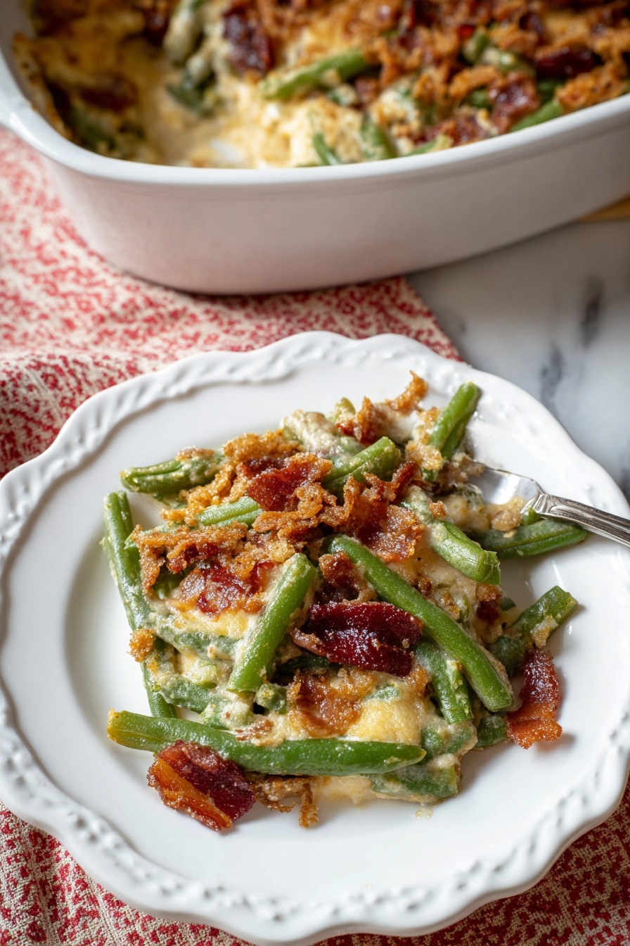 cheesy green bean bake - Serving Suggestion