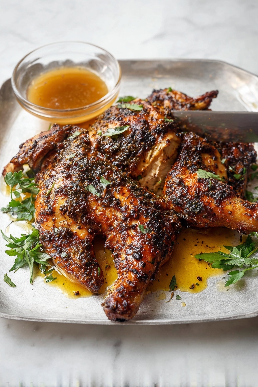 spatchcock chicken - Serving Suggestion