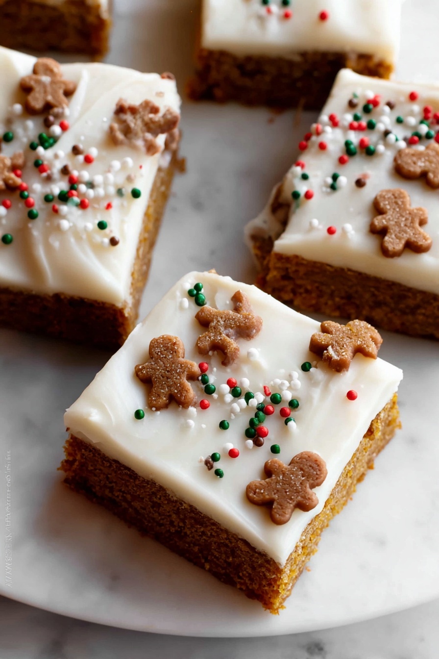 gingerbread cookie bars - Serving Suggestion