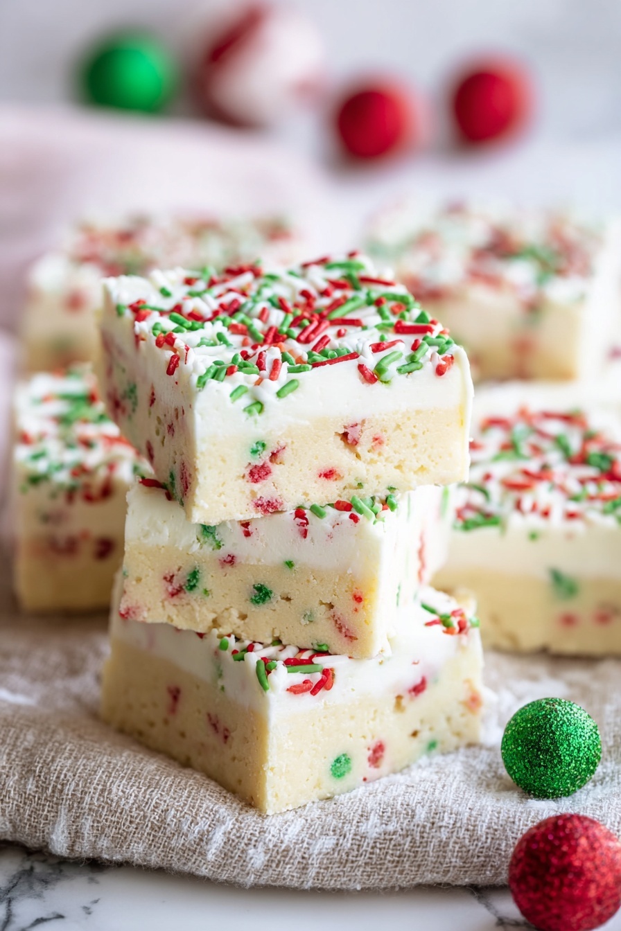 Christmas Sugar Cookie Bars - Serving Suggestion