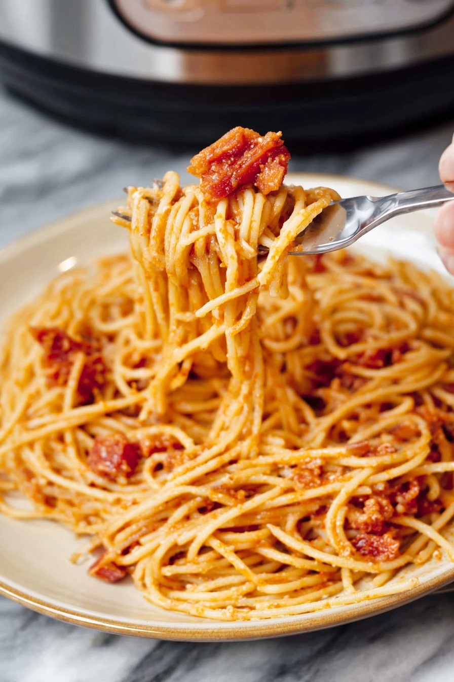 Crock Pot BBQ Alfredo - Serving Suggestion