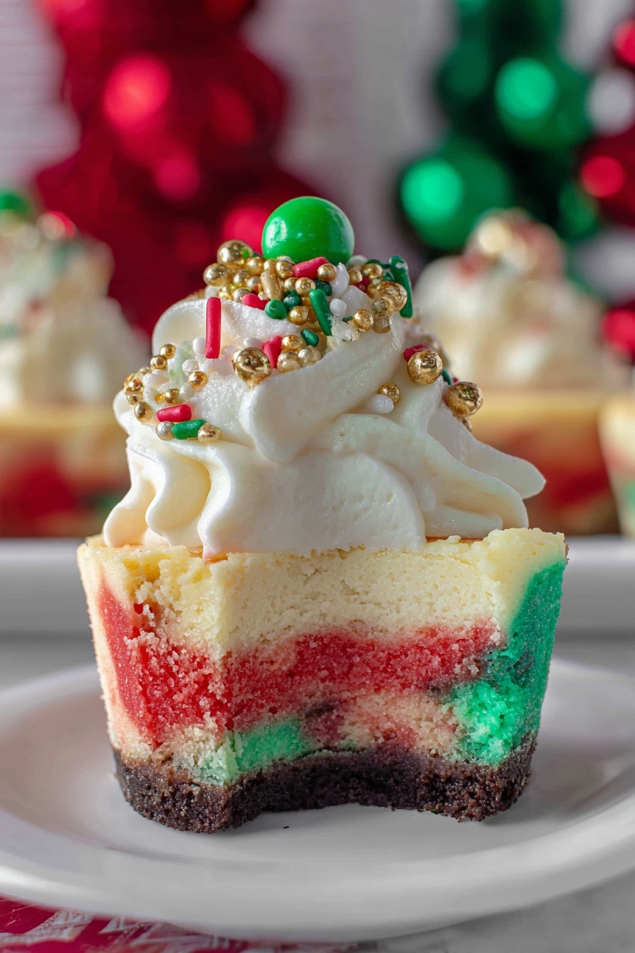 Christmas Cheesecake Bites - Serving Suggestion