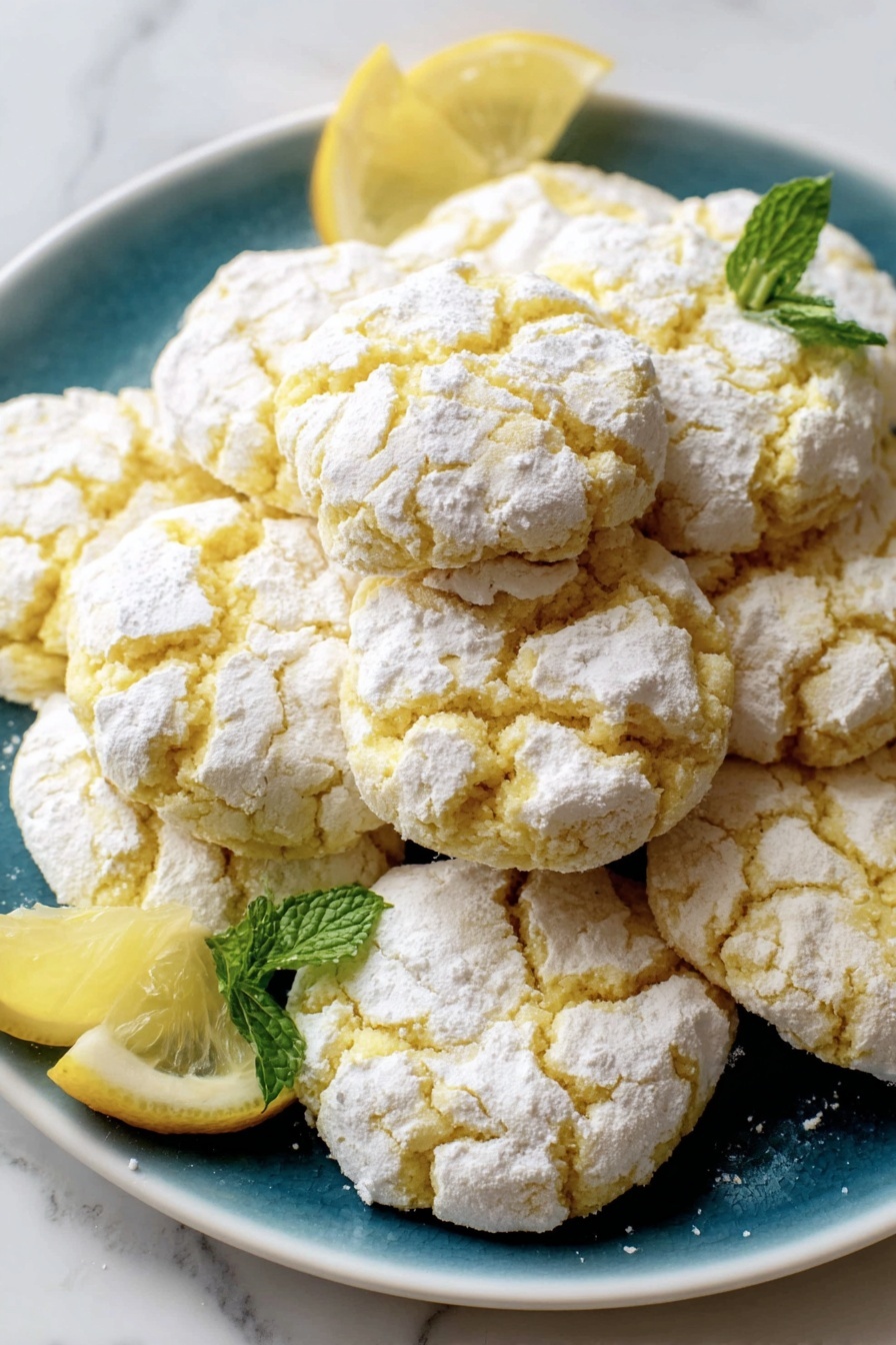 Lemon Crinkle Cookies - Serving Suggestion