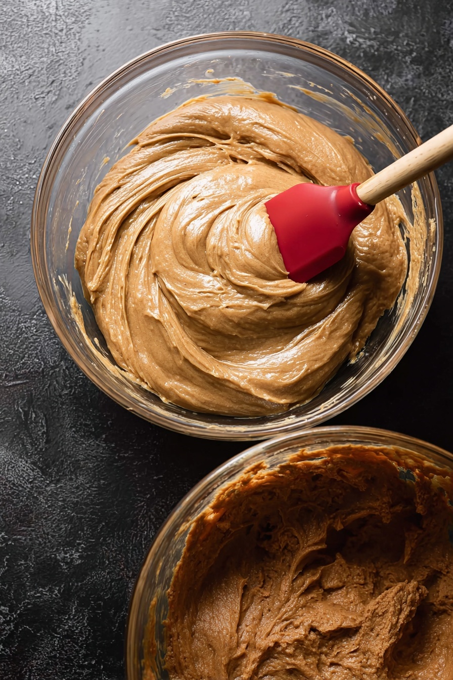The image shows several soft, round brown sandwich cookies with a rough, slightly cracked texture on top. Each sandwich cookie is made of two cookie layers with a thick, smooth white cream layer in the middle. One cookie in the center is broken to show the creamy filling inside, which looks fluffy and slightly melting. The cookies rest on a white marbled surface. photo taken with an iphone --ar 2:3 --v 7