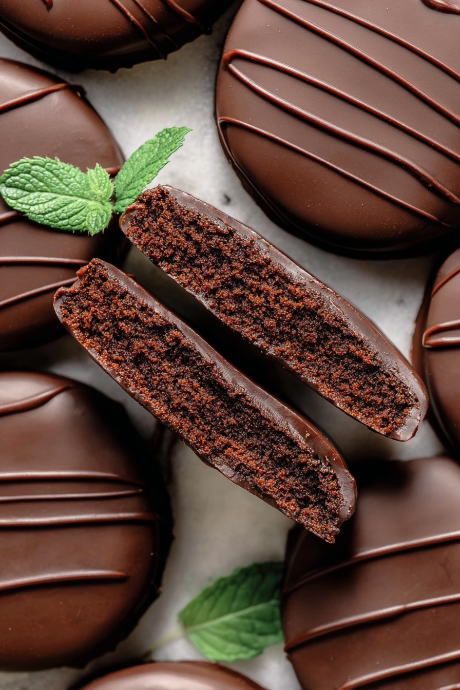 Thin Mint Cookies - Serving Suggestion