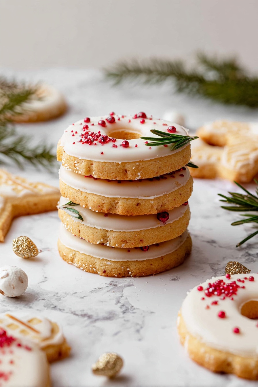 Festive Shortbread Cookies - Serving Suggestion
