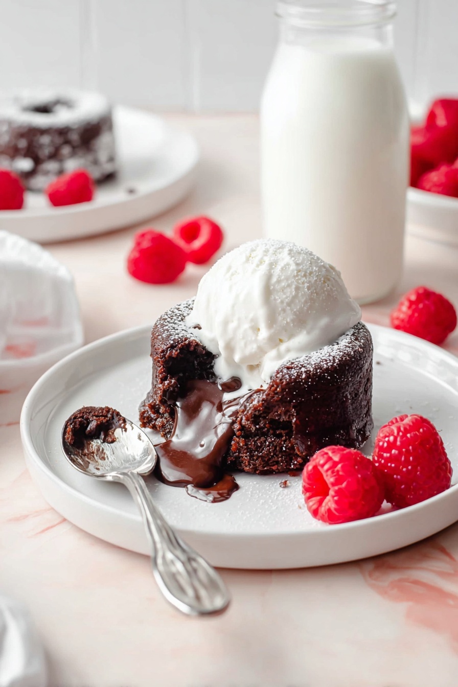 A clear glass bowl sits on a white marbled surface, filled halfway with a dark brown chocolate batter that has a smooth, glossy texture and small bubbles on its surface. On top of the batter, there is a pile of fine, white flour holding its shape, slightly spreading at the edges into the chocolate mix. A white spatula with small colorful specks rests inside the bowl, partially dipped into the chocolate, positioned diagonally from the bottom center to the upper right. The inner sides of the bowl have streaks of chocolate batter around them, showing recent mixing. Photo taken with an iphone --ar 2:3 --v 7