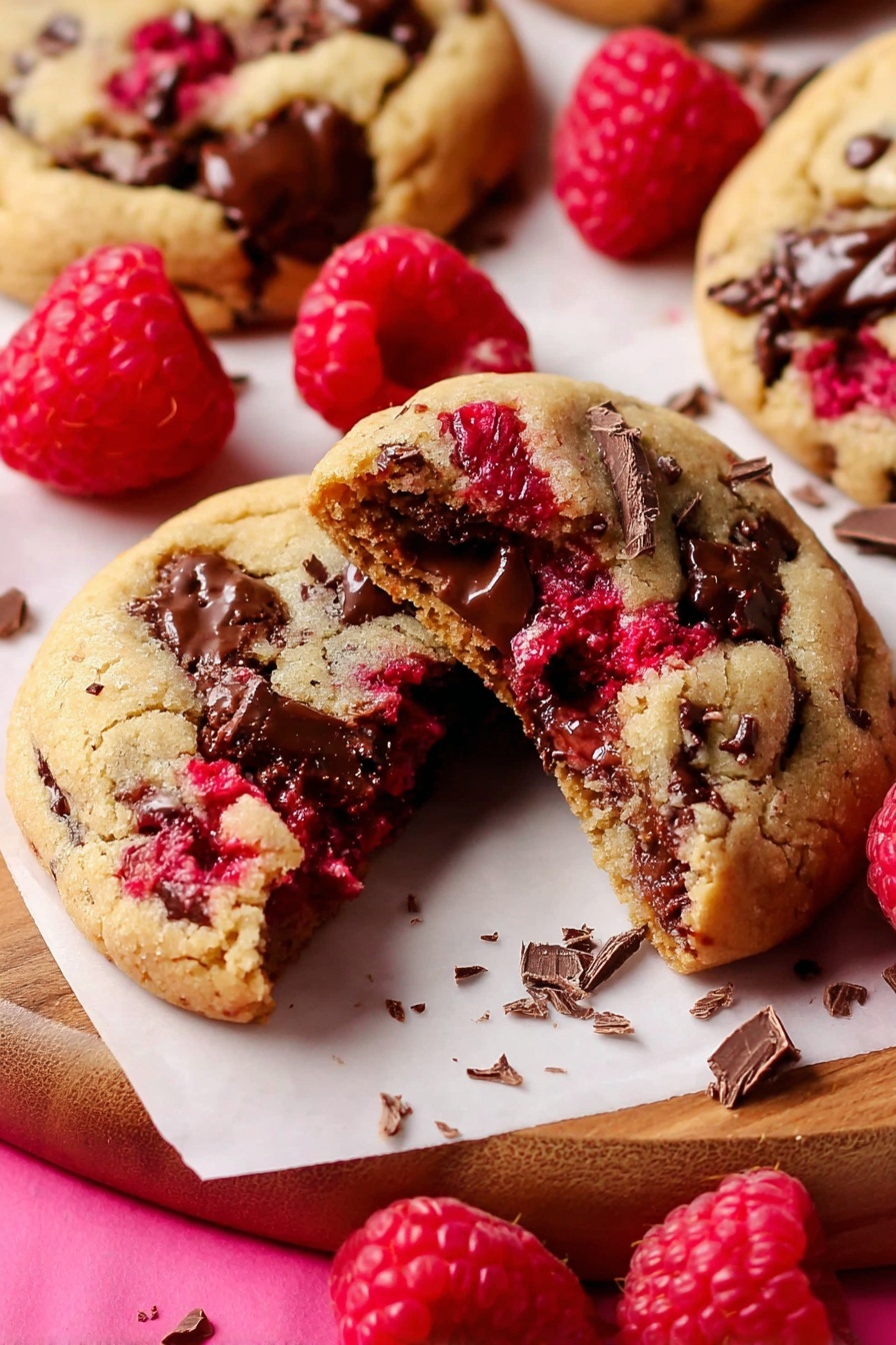 A clear glass bowl holds thick cookie dough mixed with dark chocolate chunks and bright red raspberries, creating a dense, textured mix with cream and red colors. A white spatula is stuck inside the dough, showing the sticky texture. The bowl is placed on a white marbled surface, and there is a white circle with the number 6 in black at the top left corner of the image. photo taken with an iphone --ar 2:3 --v 7