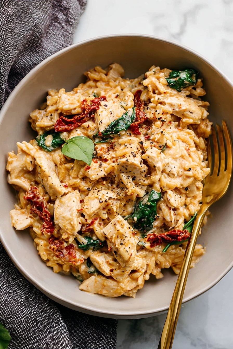 The image shows a white pan with small pieces of cooked white meat scattered across the surface. On top of the meat, there are four distinct layers: on the left, a pile of bright red sun-dried tomatoes; to the right of it, a small heap of finely chopped white garlic; next to the garlic, a sprinkle of dark green dried herbs; and to the right of the herbs, a mound of dark red paprika powder. The background is a white marbled texture. The photo taken with an iphone --ar 2:3 --v 7