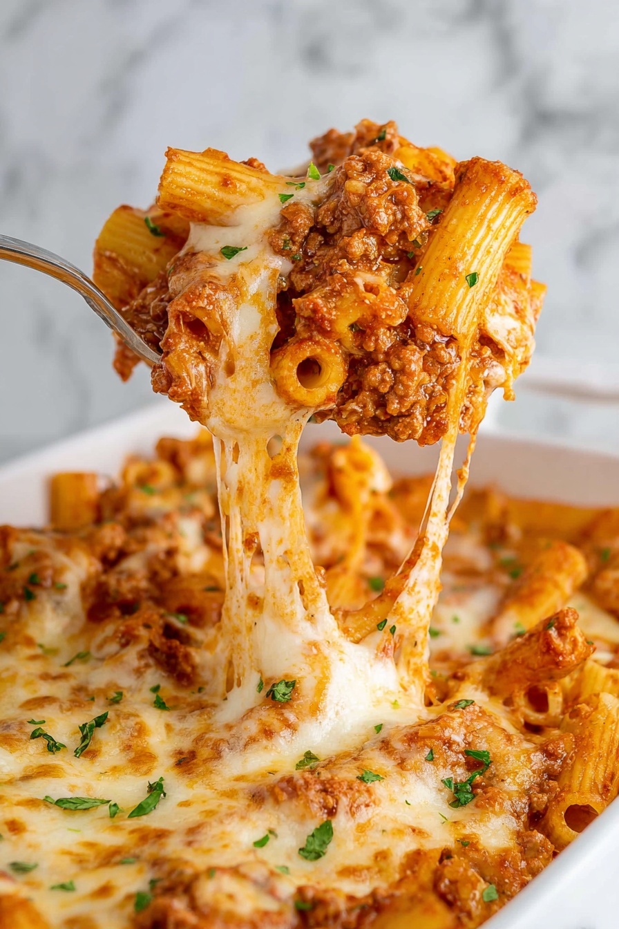 A large red pot filled with thick, chunky brown-red sauce with visible small meat pieces and tomato bits. A wooden spoon is stirring the sauce inside the pot, resting on the right side. The pot sits on a white marbled surface. photo taken with an iphone --ar 2:3 --v 7