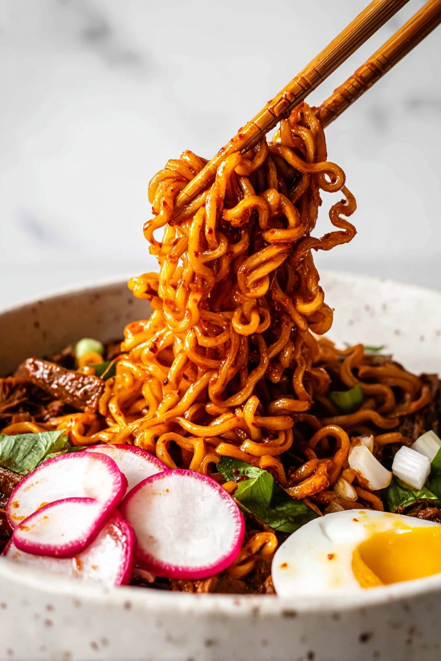 A close-up view of a steel pot filled with water with six square blocks of uncooked yellow instant ramen noodles submerged in it. The noodles have a wavy texture and are beginning to soften in the clear water. The pot sits on a white marbled surface, and the interior of the pot shows a shiny metallic finish. The scene is simple with no added ingredients visible. photo taken with an iphone --ar 2:3 --v 7